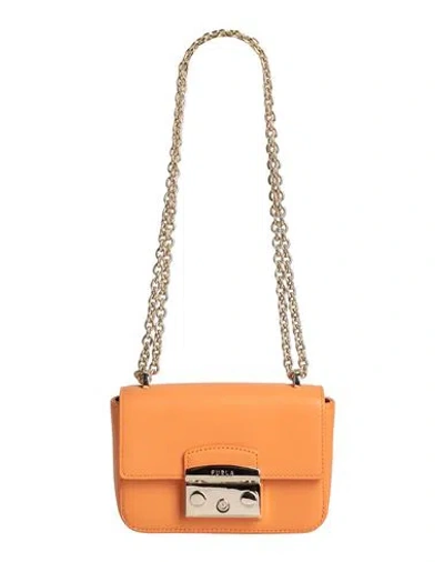 Furla Woman Shoulder Bag Orange Size - Calfskin