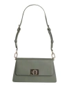 Furla Woman Shoulder Bag Sage Green Size - Leather In Green