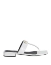 Furla Woman Toe Strap Sandals Off White Size 5 Soft Leather In Off White