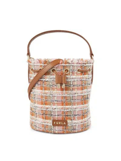 Furla Women's Clio Mini Textured Bucket Bag In Gold
