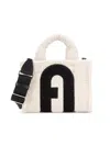 Furla Women's Faux Fur Top Handle Bag In White