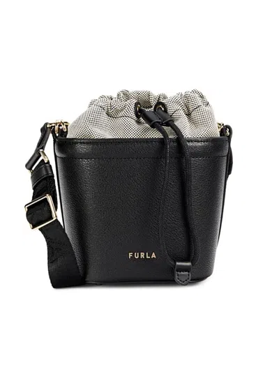Furla Women's Leather Bucket Bag In Black