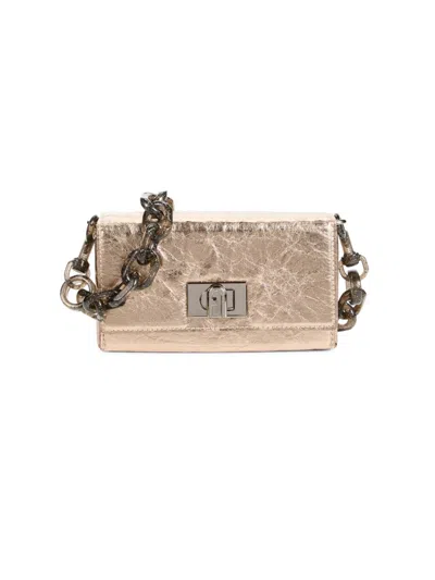 Furla Women's Leather Chain Shoulder Bag In Metal Rosa