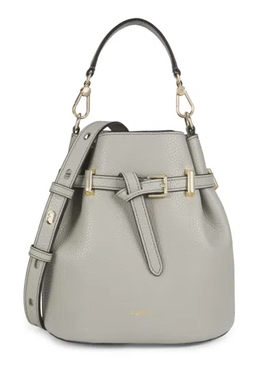 Furla Women's Leather Drawstring Bucket Bag In Gray