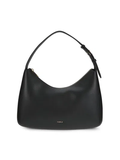Furla Women's Leather Hobo Bag In Black