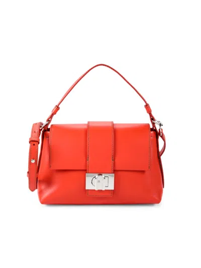 Furla Women's Leather Satchel In Tangerine