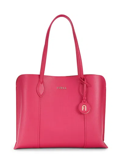 Furla Women's Leather Textured Shoulder Bag In Shock Pink