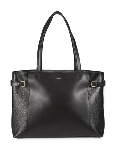 Furla Women's Leather Tote Bag In Black