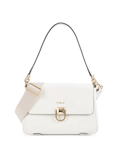 Furla Women's Logo Leather Top Handle Bag In Black