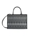 Furla Opportunity Small Tote Bag In Toni Black Denim In Grey