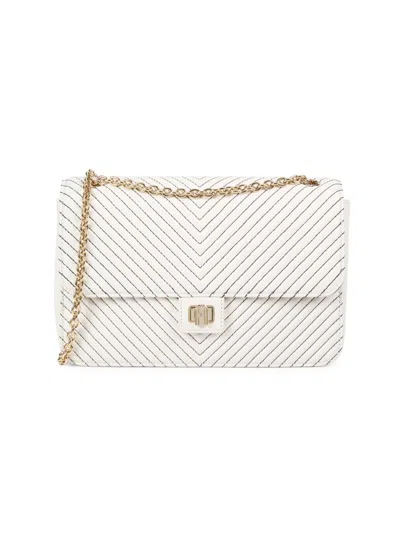 Furla Women's Quilted Leather Shoulder Bag In White