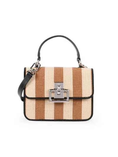 Furla Women's Stripe Mini Crossbody Bag In Brown