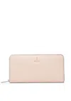 Furla Camelia L Zip Around Sli Woman Wallet Blush Size - Leather In Pink