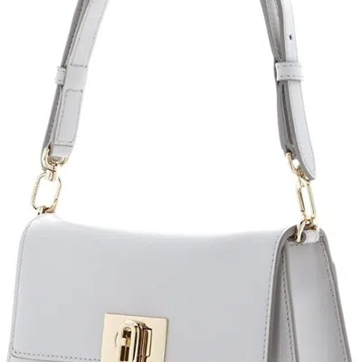 Furla Women's Zoe Marshmallow Leather Shoulder Handbag In White