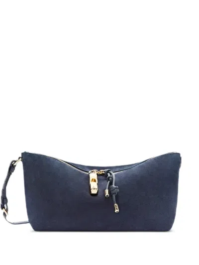 Furla Xl Debby Zip Shoulder Bag In Blue