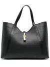 Furla Dual Top Handles Structured Silhouette Shoulder Bag In Black