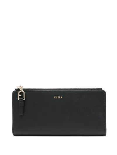 Furla Xl Nuvola Continental Wallet In Black