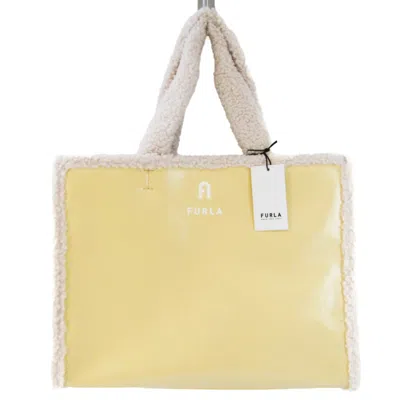 Pre-owned Furla Yellow Patent Leather Tote Bag ()
