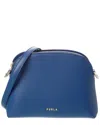 Furla Zelda Leather Crossbody In Orange