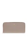 Furla Zip-around Leather Wallet In Pink