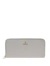 Furla Zip-around Leather Wallet In Gray