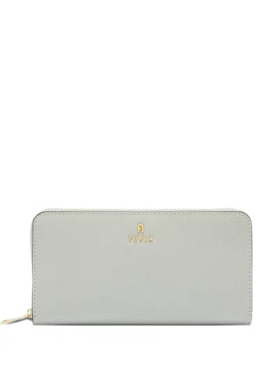 Furla Zip-around Logo Wallet In White