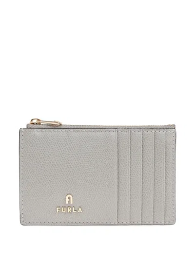 Furla Zip-top Cardholder In Gray