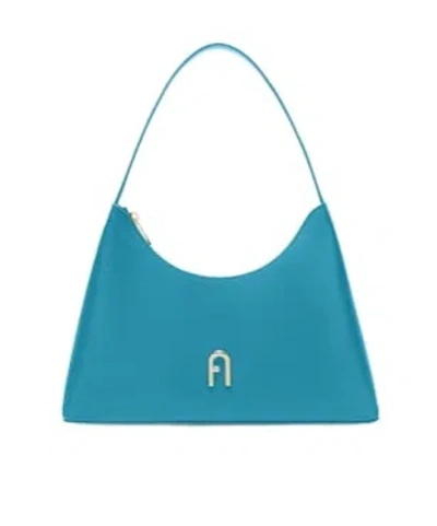 Furla Zippered Shoulder Bag In Blue