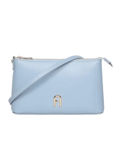 Furla Zippered Shoulder Bag In Blue