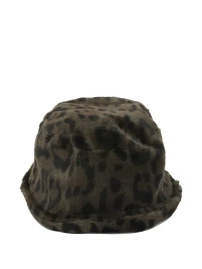 Furling By Giani Asia Leopard-print Hat In Green