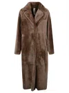 Furling By Giani Brown Long Coat In Brown