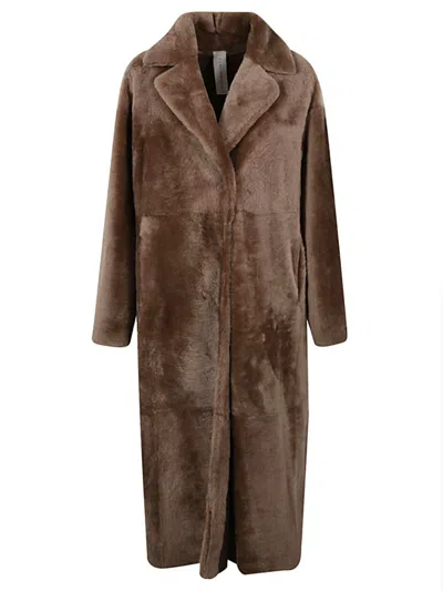 FURLING BY GIANI BROWN LONG COAT