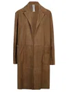 Furling By Giani Brown Suede Midi Coat
