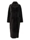 Furling By Giani Button Lambskin Coat In Black