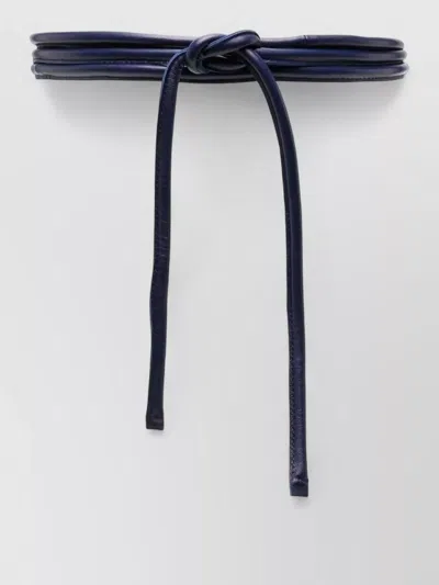 Furling By Giani Calf Leather Cord Belt Knot Detail