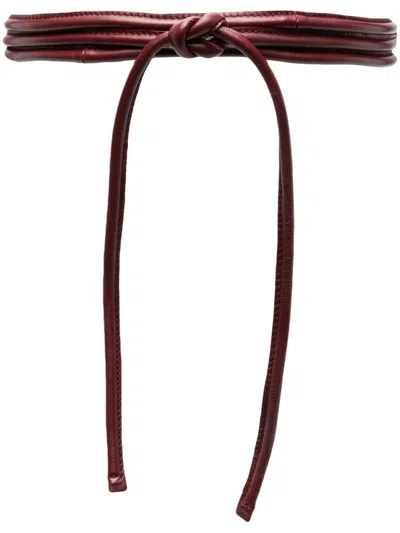 Furling By Giani Cherry Red Leather Belt
