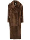 Furling By Giani Long Coat In Brown