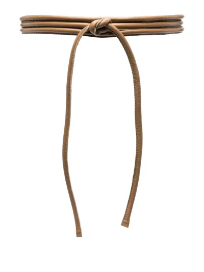 Furling By Giani Filo Leather Belt In Brown