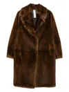 Furling By Giani Mantel Mit Pelzbesatz In Brown