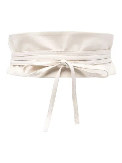 Furling By Giani Geisha Leather Belt In White