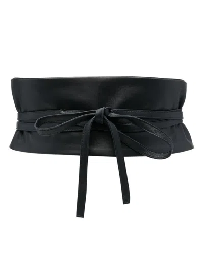 Furling By Giani Geisha Leather Belt In Black