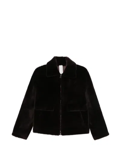 Furling By Giani Giulia Faux-fur Jacket In Brown