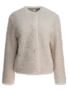 Furling By Giani Beige Calfskin Jacket In Sand