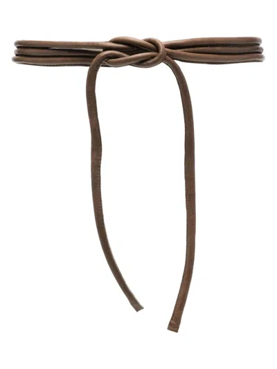 Furling By Giani Rolled Leather Belt In Brown