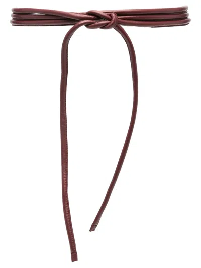 Furling By Giani Wrap-style Tie-fastening Belt In Red
