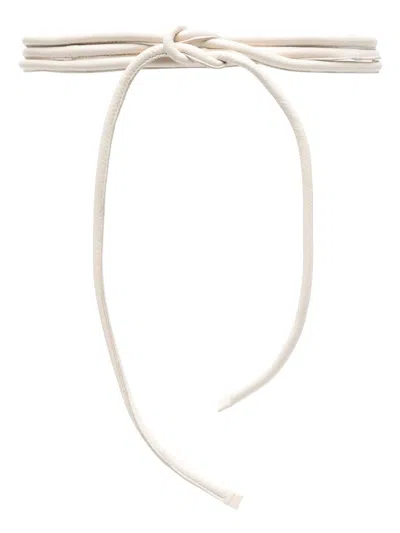 Furling By Giani Rolled Leather Belt In White