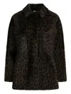 Furling By Giani Leopard Pockets Coat In Animal Print