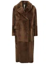 Furling By Giani Long Coat In Brown