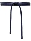 Furling By Giani Navy Blue Leather Belt In Navy Blue