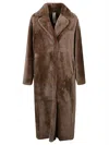 Furling By Giani Brown Long Coat In Brown